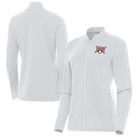 Women's Antigua White LSU Tigers 2025 NCAA Baseball Men's College World Series National Champions Continual Quarter-Zip Jacket