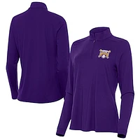Women's Antigua Purple LSU Tigers 2025 NCAA Baseball Men's College World Series National Champions Intent Quarter-Zip Jacket