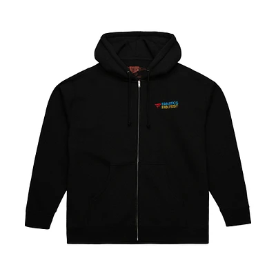Men's Mitchell & Ness Black Fanatics Fest 2025 Batter Up Full-Zip Hoodie