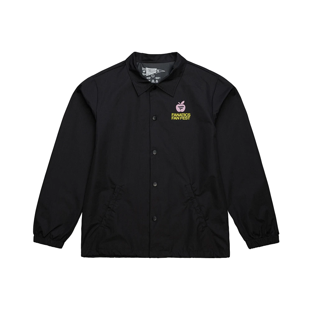 Men's Mitchell & Ness Black Fanatics Fest 2025 Big Apple Coaches Jacket