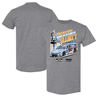 Men's Checkered Flag Sports Charcoal Chase Elliott 2025 Quaker State 400 Race Winner T-Shirt
