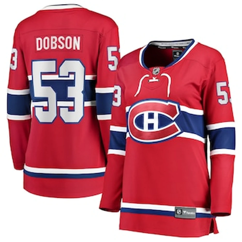 Women's Fanatics Noah Dobson Red Montreal Canadiens Home Breakaway Jersey