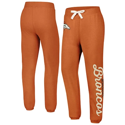 Women's G-III 4Her by Carl Banks Orange Denver Broncos Scrimmage Fleece Pants