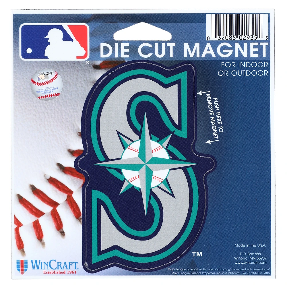 WinCraft  Seattle Mariners 4.5" x 6" Die Cut Magnet