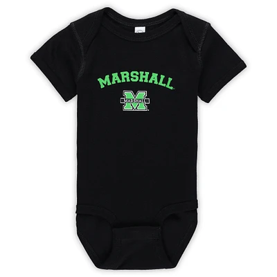 Infant Black Marshall Thundering Herd Arch & Logo Bodysuit