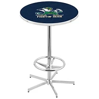 Notre Dame Fighting Irish 42" Leprechaun Retro Base Chrome Table