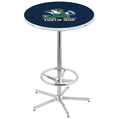 Notre Dame Fighting Irish 42" Leprechaun Retro Base Chrome Table