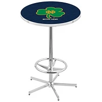 Notre Dame Fighting Irish 42" Retro Base Chrome Pub Table