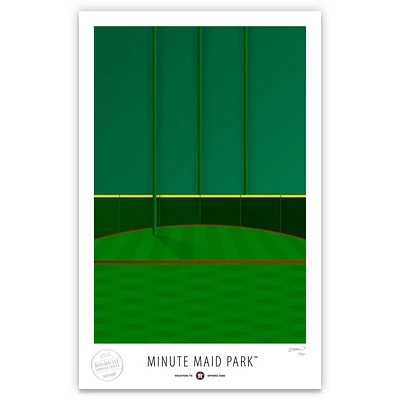 Houston Astros 17" x 26" Minute Maid Park Tal's Hill Minimalist Art Giclee Print
