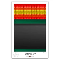 Houston Astros 17" x 26" Astrodome Upper Deck Minimalist Art Giclee Print