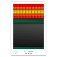 Houston Astros 17" x 26" Astrodome Upper Deck Minimalist Art Giclee Print