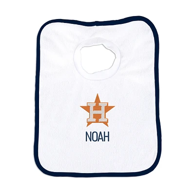 Newborn & Infant White Houston Astros Personalized Bib