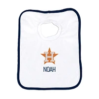 Newborn & Infant White Houston Astros Personalized Bib