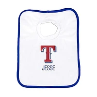 Newborn & Infant White Texas Rangers Personalized Bib