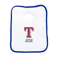 Newborn & Infant White Texas Rangers Personalized Bib