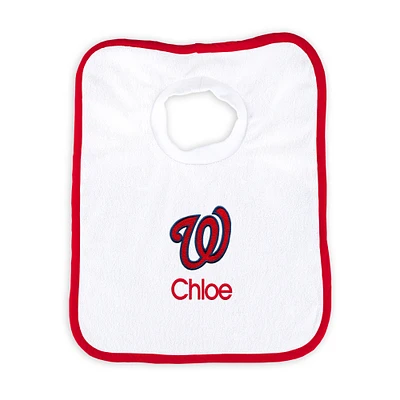 Newborn & Infant White Washington Nationals Personalized Bib
