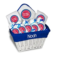 Newborn & Infant White Detroit Pistons Personalized Large Gift Basket