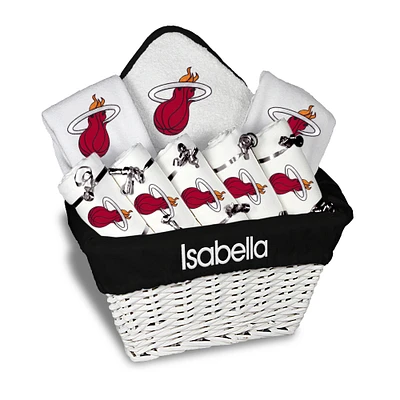 Newborn & Infant White Miami Heat Personalized Gift Basket
