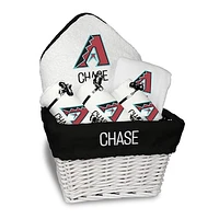 Newborn & Infant White Arizona Diamondbacks Personalized Medium Gift Basket