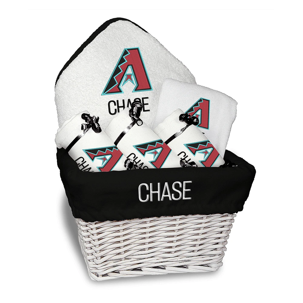 Newborn & Infant White Arizona Diamondbacks Personalized Medium Gift Basket
