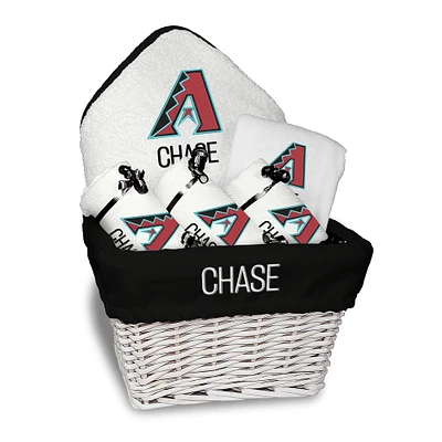 Newborn & Infant White Arizona Diamondbacks Personalized Medium Gift Basket