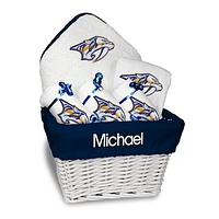 Newborn & Infant White Nashville Predators Personalized Medium Gift Basket