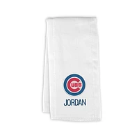 Infant White Chicago Cubs Personalized Burp Cloth