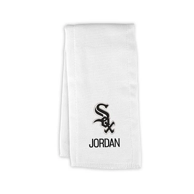 Infant White Chicago White Sox Personalized Burp Cloth