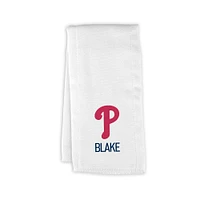 Infant White Philadelphia Phillies Personalized Burp Cloth