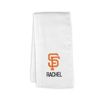 Infant White San Francisco Giants Personalized Burp Cloth