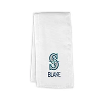 Infant White Seattle Mariners Personalized Burp Cloth