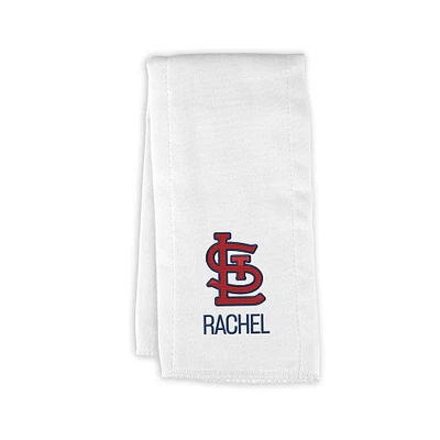 Infant White St. Louis Cardinals Personalized Burp Cloth