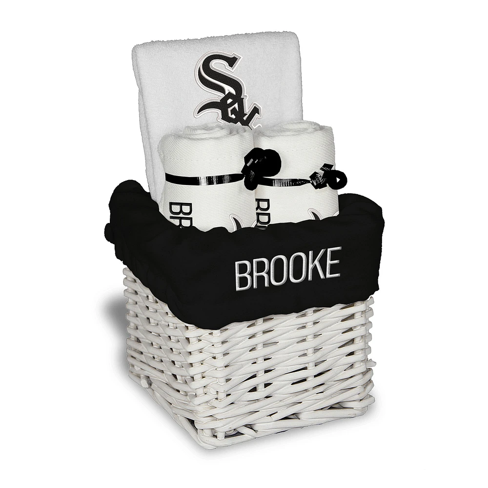 White Chicago White Sox Personalized Small Gift Basket