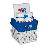 White Philadelphia 76ers Personalized Small Gift Basket