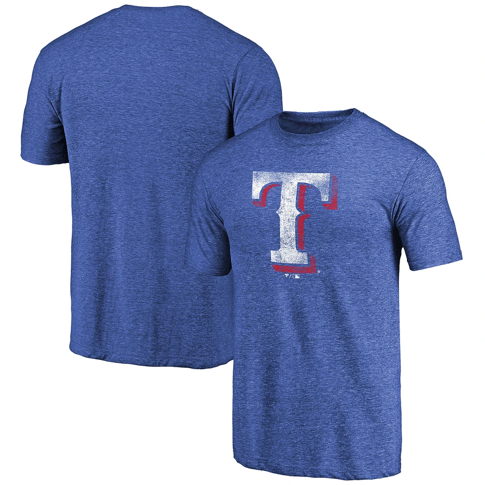 Men's Royal Texas Rangers Distressed Team 2 Tri-Blend T-Shirt