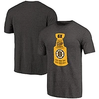 Men's Black Boston Bruins The Cup Tri-Blend T-Shirt