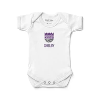 Infant White Sacramento Kings Personalized Bodysuit