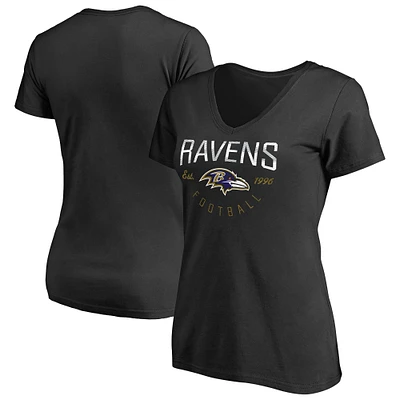 Women's Black Baltimore Ravens Live For It T-Shirt