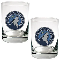 Minnesota Timberwolves 10oz. Rocks Glass Set