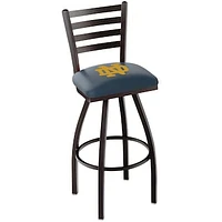 Notre Dame Fighting Irish 25" Black Alternate Wrinkle Swivel Bar Stool with Ladder Style Back
