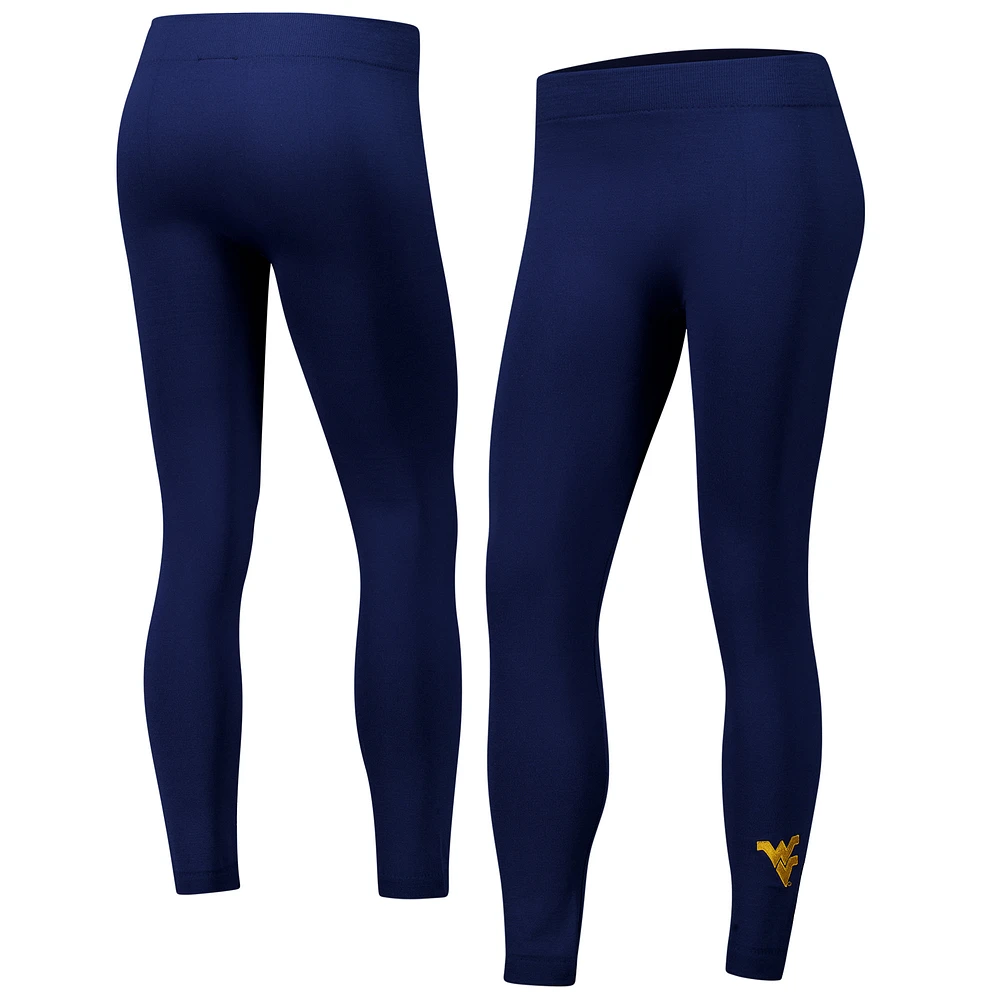 Women's ZooZatz Navy West Virginia Mountaineers Fleece Leggings