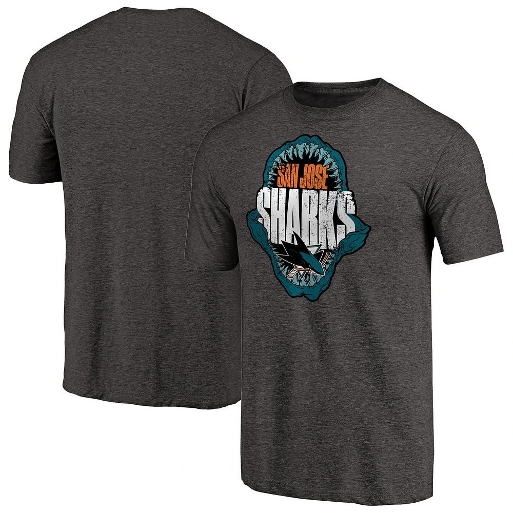 Men's Black San Jose Sharks Hometown Collection Chomp Tri-Blend T-Shirt