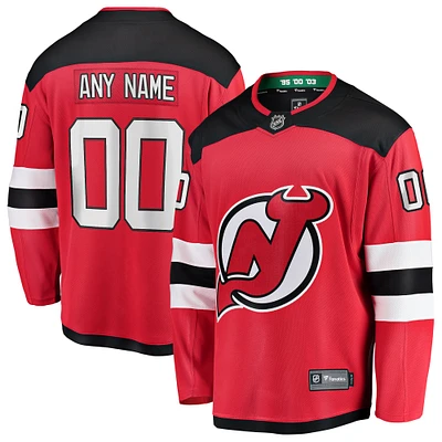 Men's Fanatics Red New Jersey Devils Home Breakaway Custom