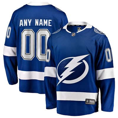 Men's Fanatics Blue Tampa Bay Lightning Home Breakaway Custom Jersey