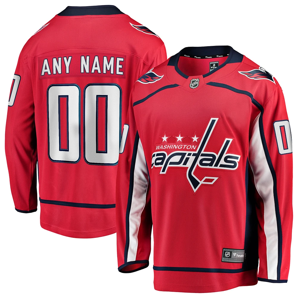 Men's Fanatics Red Washington Capitals Home Breakaway Custom Jersey