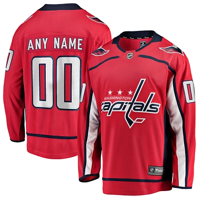 Men's Fanatics Red Washington Capitals Home Breakaway Custom Jersey