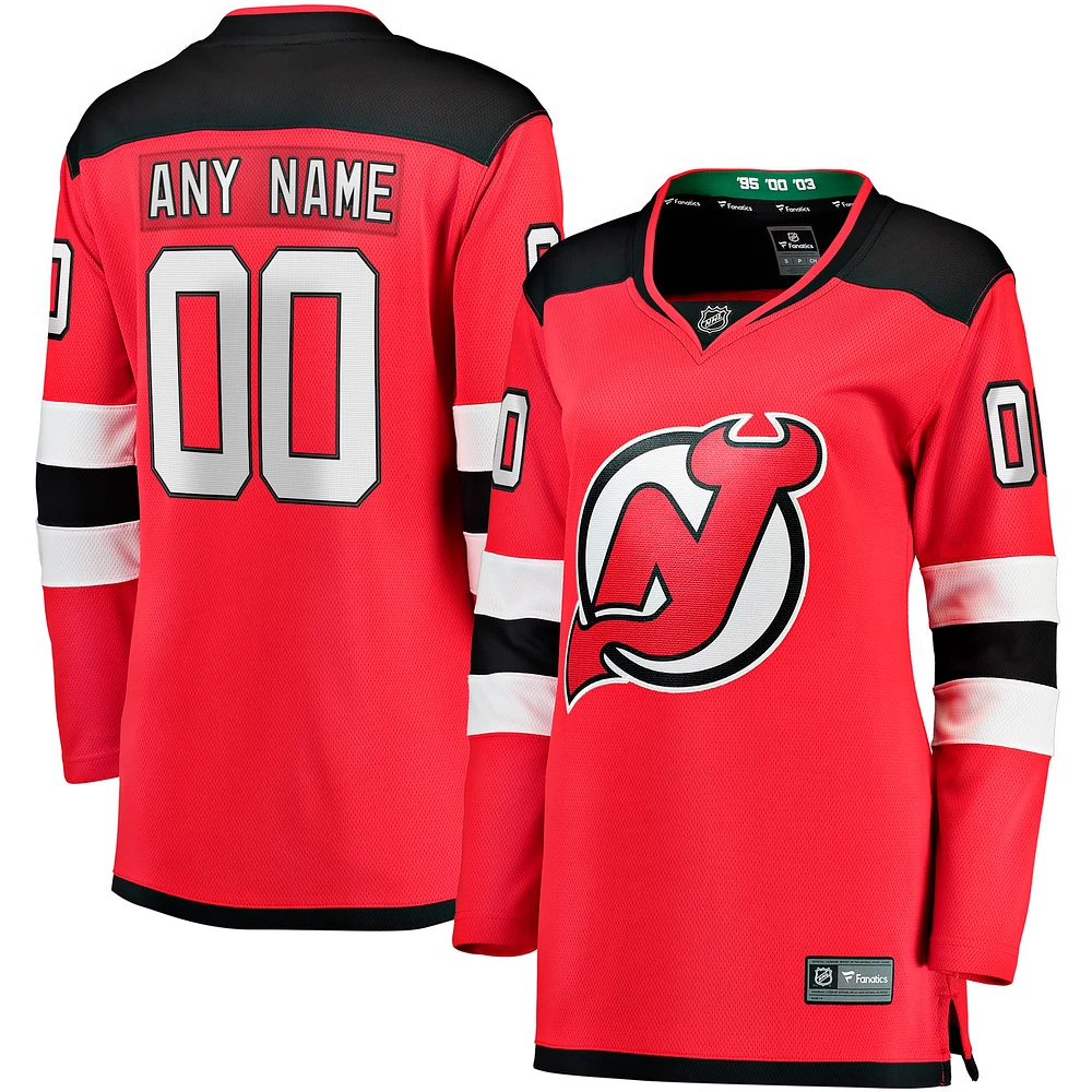 Women's Fanatics Red New Jersey Devils Home Breakaway Custom
