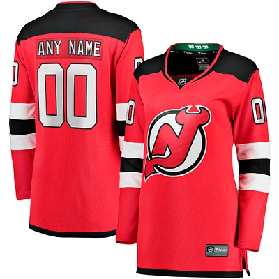 Women's Fanatics Red New Jersey Devils Home Breakaway Custom