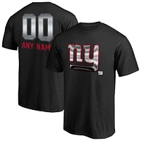 Men's Black New York Giants Personalized Midnight Mascot T-Shirt