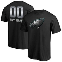 Men's Black Philadelphia Eagles Personalized Midnight Mascot T-Shirt